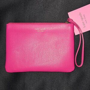 Kate Spade Keaton Medium L Zip Wristlet Dark Magenta 7" W x 5" H New with tag